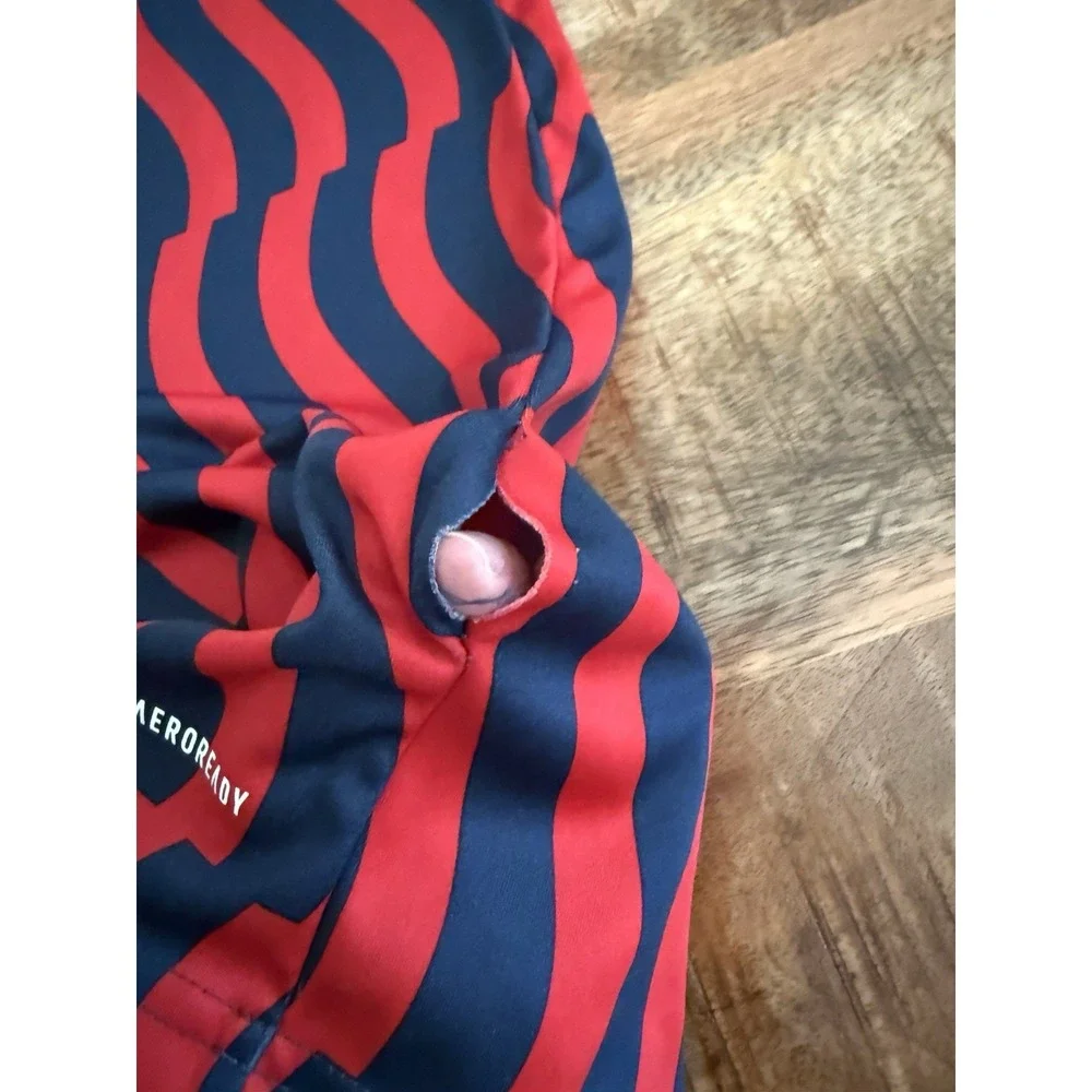 Adidas FC Bayern Munich Soccer Jersey Mens M Red Blue Aeroready‎ Logo Germany